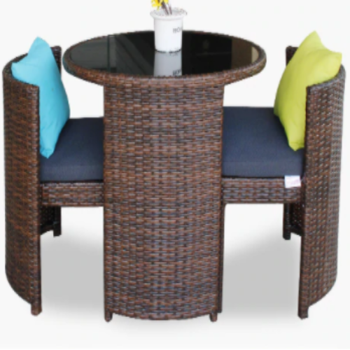 2 Seater Oval Compact Rattan Bistro Furniture Set. @HOG - Home Office Garden Online Marketplace