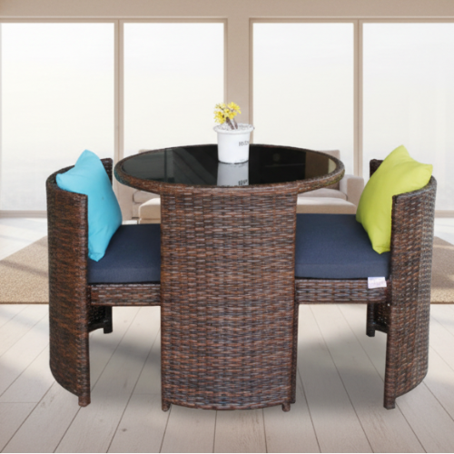 2 Seater Round Compact Rattan Bistro Furniture Set. @HOG - Home Office Garden Online Marketplace