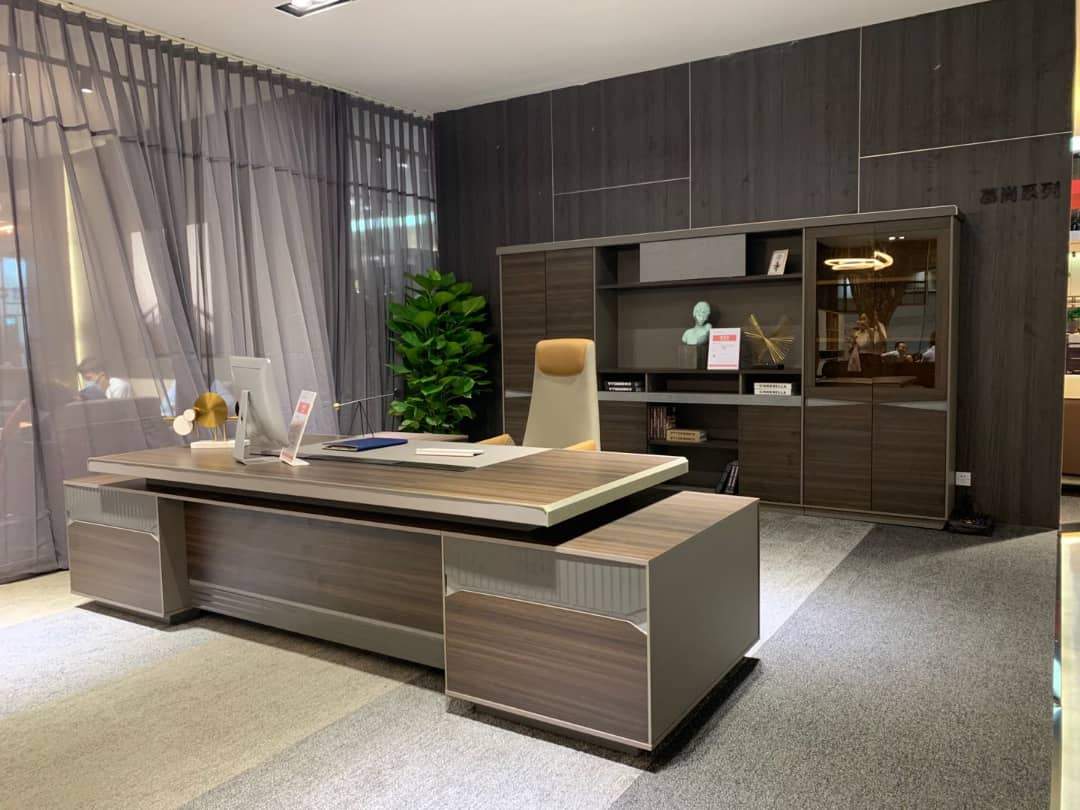 3 Meter Modern Executive Table & Bookshelf Home Office Garden | HOG-HomeOfficeGarden | HOG-Home.Office.Garden