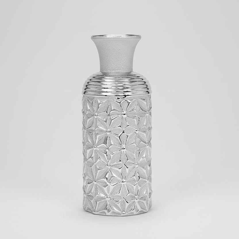 33cm Silver Art Vase Display Ornament Decor Tabletop Flower @HOG - Home Office Garden Online Marketplace