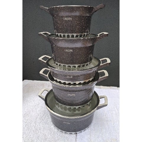 Linsan Die Cast Cookware Set-10 Pieces Home Office Garden | HOG-HomeOfficeGarden | HOG-Home.Office.Garden