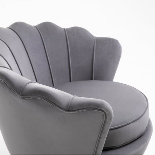 Costco Velvet Accent Chair With Metal Legs Home Office Garden | HOG-HomeOfficeGarden | HOG-Home.Office.Garden