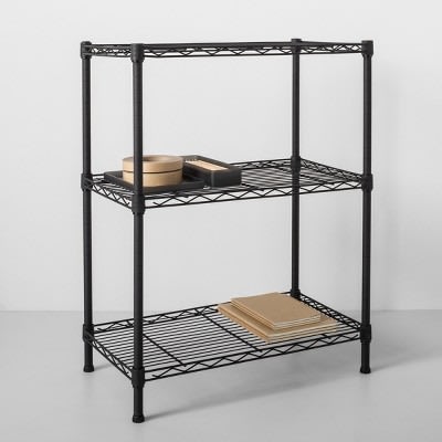 3 Tier Wide Wire Shelf - Black Home Office Garden | HOG-HomeOfficeGarden | HOG-Home.Office.Garden