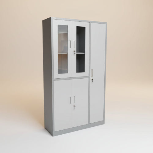 3 Doors Steel Storage Cabinet with Hanger - Grey. @HOG - Home Office Garden Online Marketplace