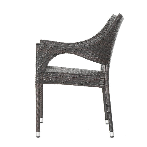 3 Piece Rattan Chat Set with Stacking Chairs and Hourglass Side Table. @HOG - Home Office Garden Online Marketplace