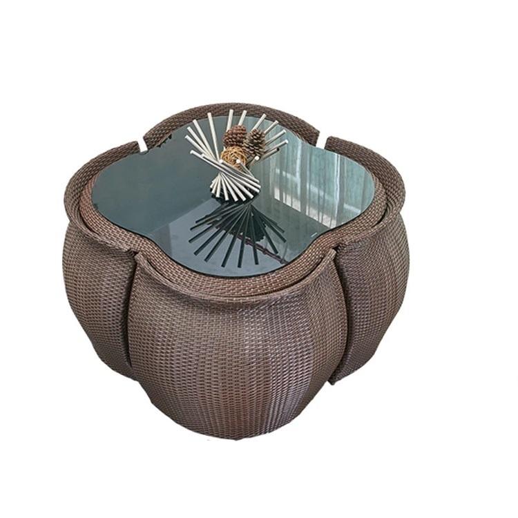 4 Seater Compact Rattan Dining Furniture Set Home Office Garden | HOG-HomeOfficeGarden | HOG-Home.Office.Garden