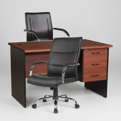 4 feet Office Desk + 107 Swivel Chair + 601 Visitors Chair @HOG - Home Office Garden Online Marketplace