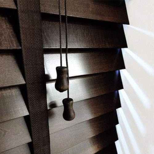 50mm Walnut Wooden Blind - 1.8m (Width) X 1.5m (Height) @HOG - Home Office Garden Online Marketplace