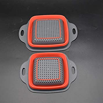 Square Silicone Colander Red. Home Office Garden | HOG-HomeOfficeGarden | online marketplace
