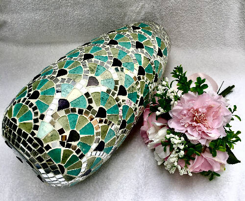 Decorshore Bella Palacio Collection Decorative Mosaic Vase - 18" X 6" Home, Office, Garden online marketplace