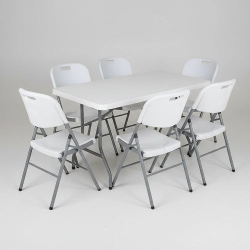 6-Seater Plastic Table + 6 Chairs @HOG - Home Office Garden Online Marketplace