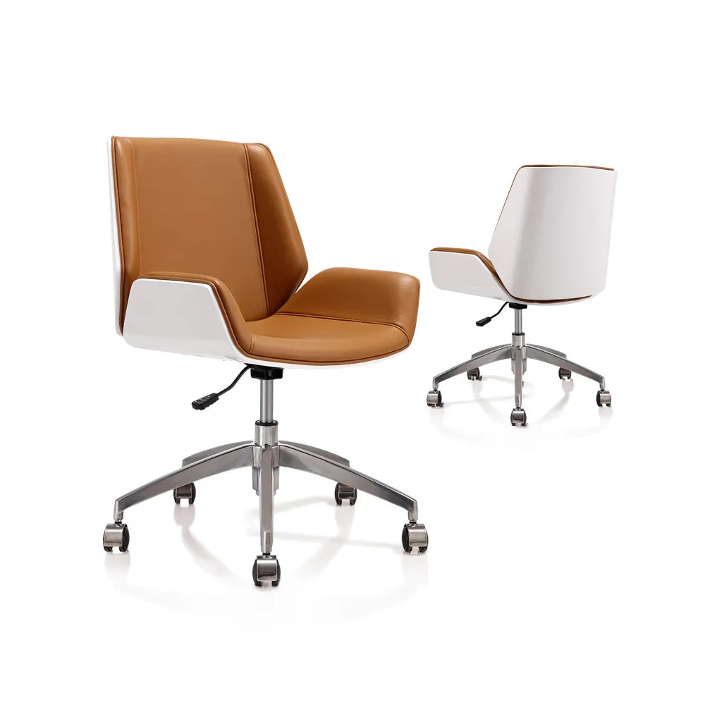 Leather Executive Upholstered Office Chair Low Back Adjustable Height. Home Office Garden | HOG-HomeOfficeGarden | online marketplace