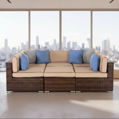 6 Piece Rattan Garden Daybed Sofa Set. Order Now @HOG Online Marketplace