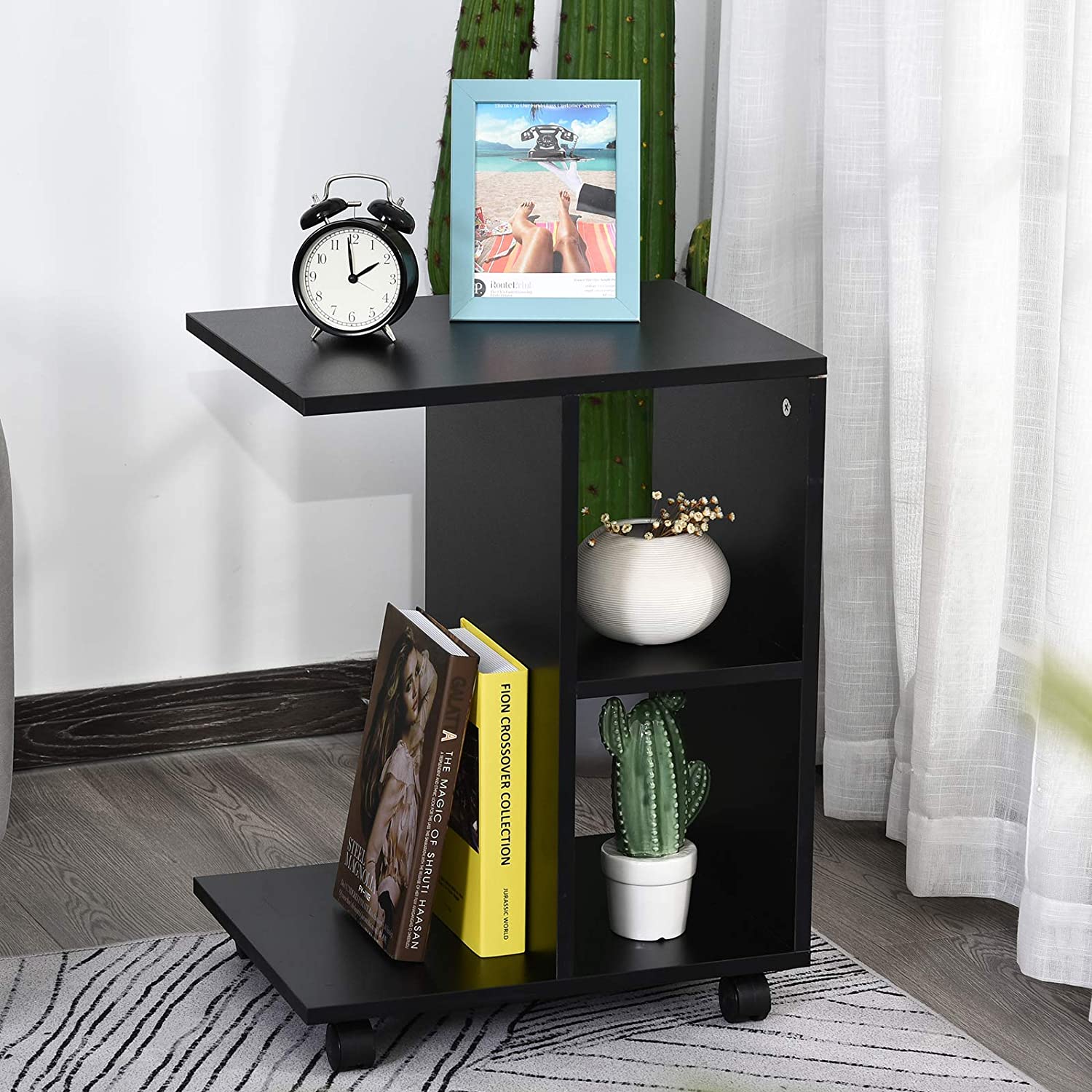 C-Shape End Table Unique Storage Unit - HOG-Home.Office.Garden online marketplace