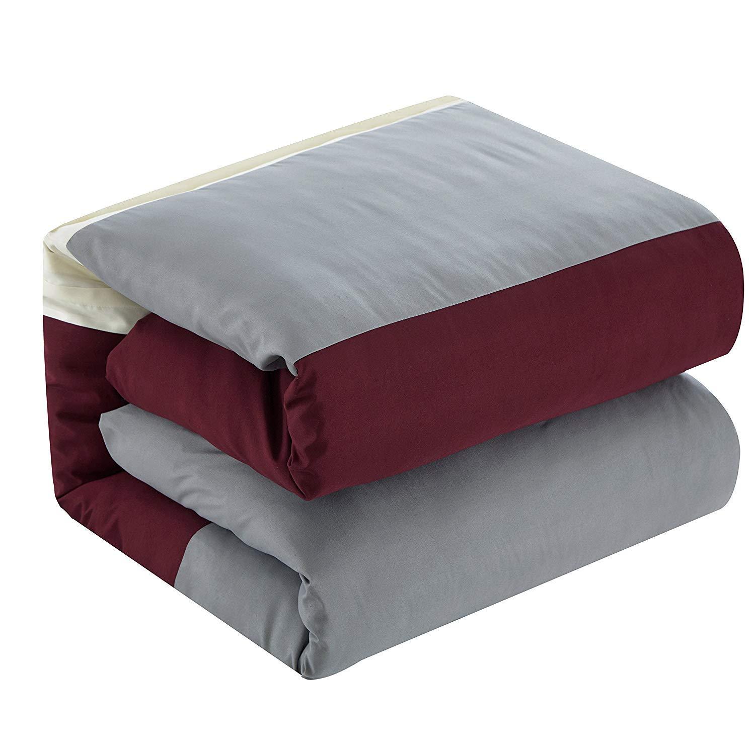 8pc Bedding Set with Duvet covers & 4 pillow cases-Burgundy Home Office Garden | HOG-HomeOfficeGarden | online marketplace