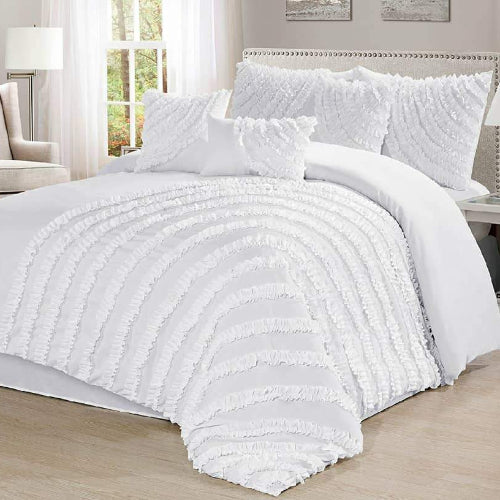 8pc Bedding Set with Duvet Covers & 4 Pillow Cases-White @HOG - Home Office Garden Online Marketplace