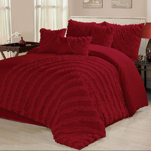 8pc Bedding Set with Duvet Covers & 4 Pillowcases - Red @HOG - Home Office Garden Online Marketplace