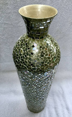 Home Decor Mosaic Floor Vase With Glass Home, Office, Garden online marketplace