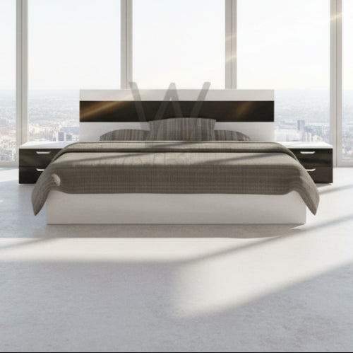 Adelia Series; 6 x 6 Feet Bedframe (White and Black). @HOG - Home Office Garden Online Marketplace