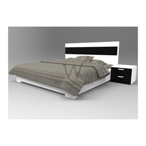 Adelia Series; 6 x 6 Feet Bedframe (White and Black). @HOG - Home Office Garden Online Marketplace