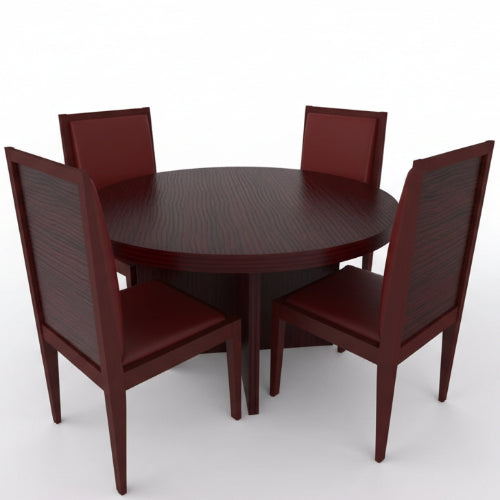 Aden Series - 4-Seaters Dining Set Red-Brown. @HOG - Home Office Garden Online Marketplace