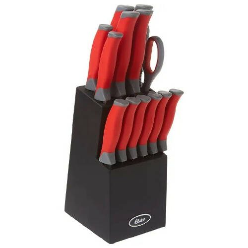 Oster Lindbergh 14 Nkan alagbara, irin cutlery Black Block ṣeto