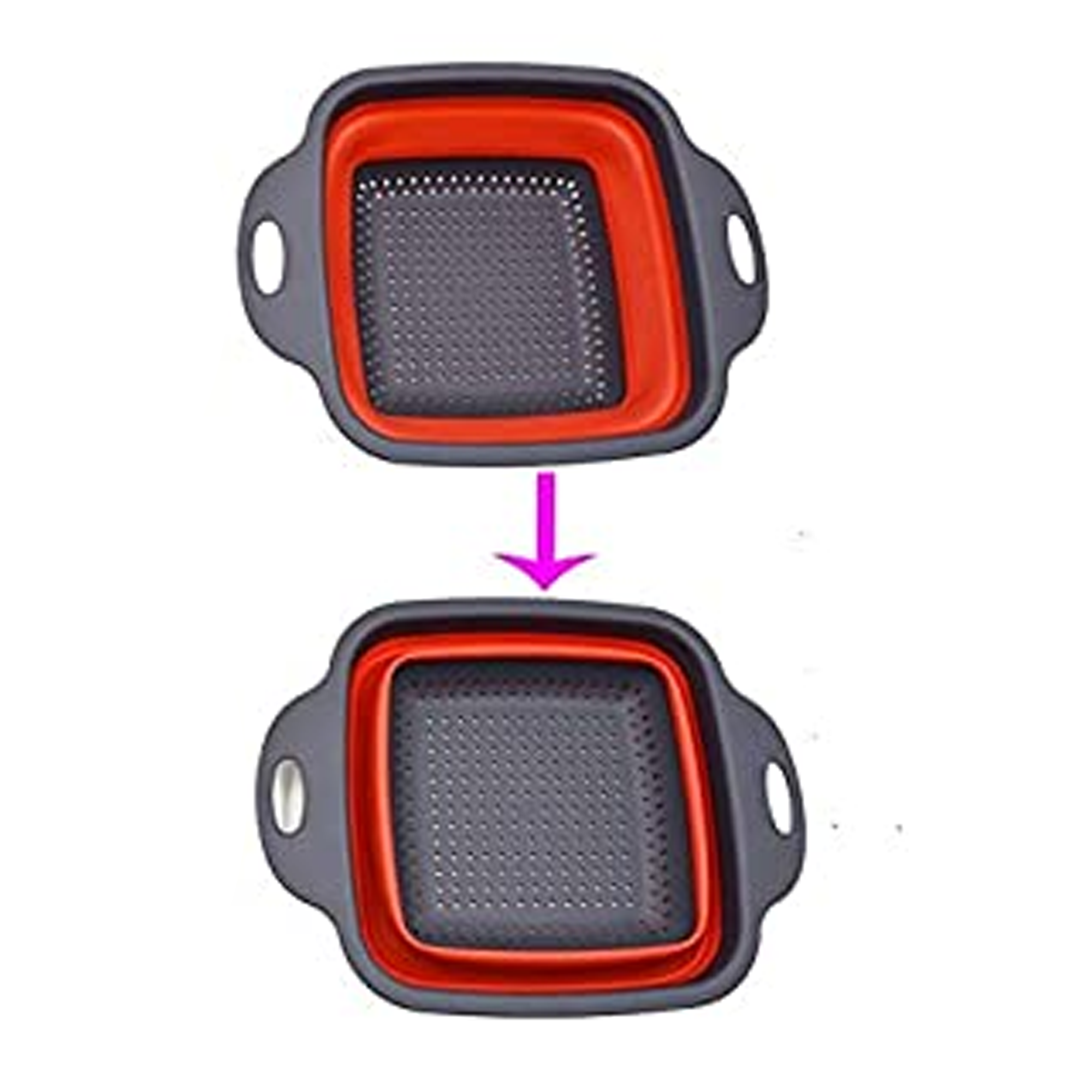 Square Silicone Colander Red. Home Office Garden | HOG-HomeOfficeGarden | online marketplace