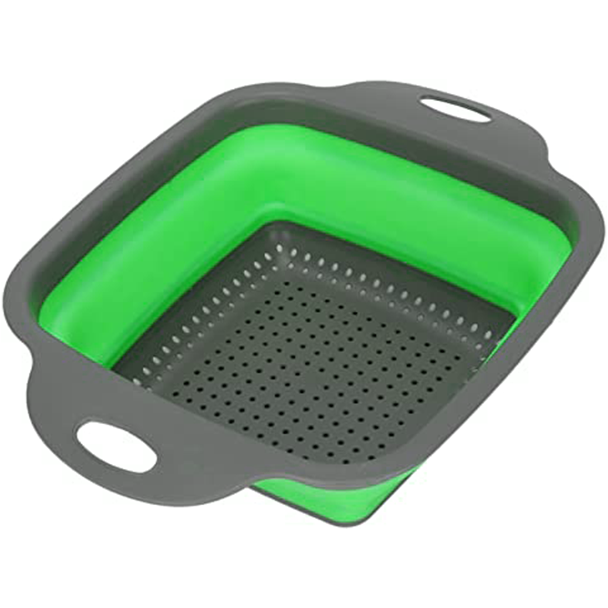 Square Silicone Colander Green. Home Office Garden | HOG-HomeOfficeGarden | online marketplace