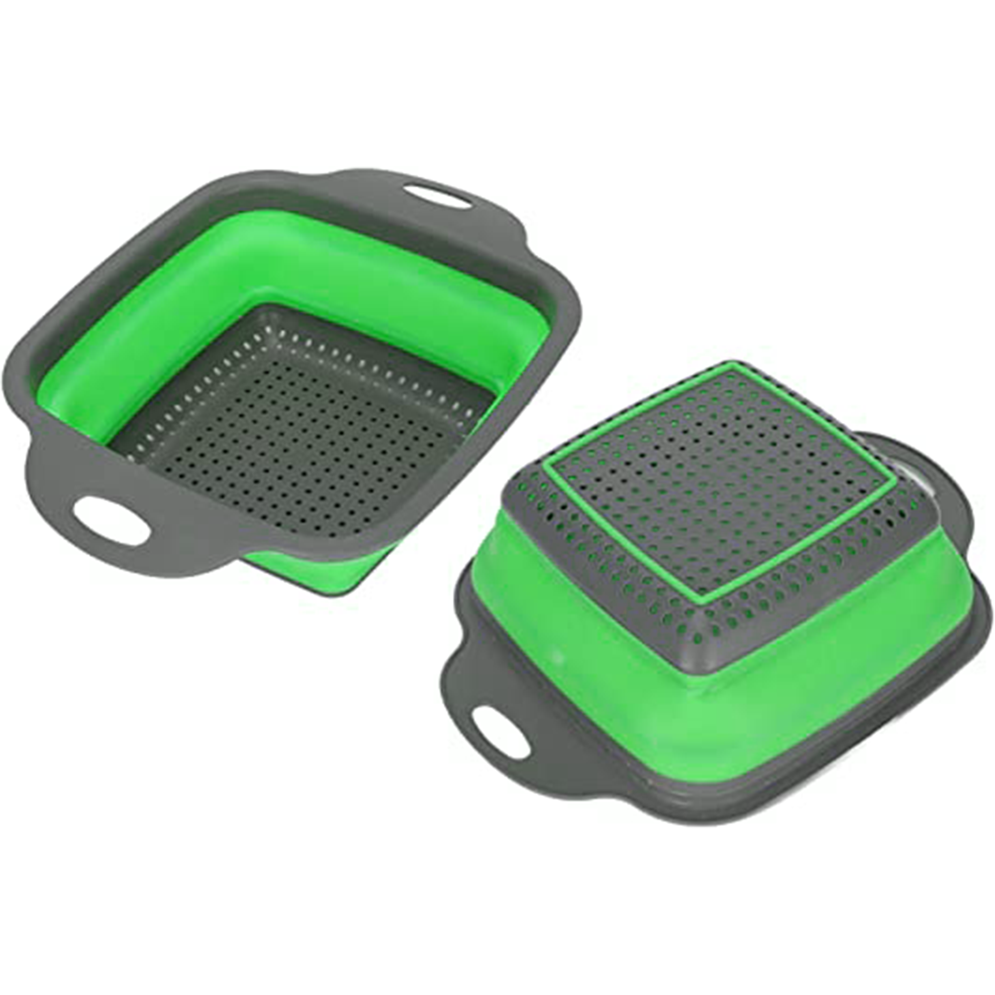 Square Silicone Colander Green. Home Office Garden | HOG-HomeOfficeGarden | online marketplace