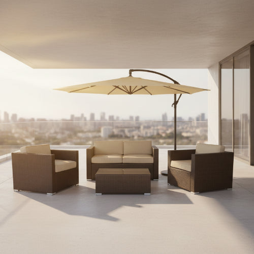 Bahia Garden Rattan Sofa Set with Parasol. @HOG - Home Office Garden Online Marketplace