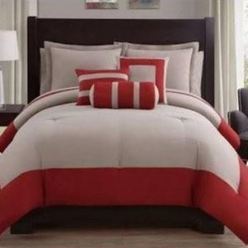 Bedding Set - Grey & Red @HOG - Home Office Garden Online Marketplace