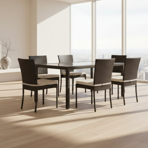 Bergamo Rattan Chocolat - Woven Resin Garden Lounge 6 Chairs. @HOG - Home Office Garden OnlineMarketplace