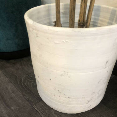 Big White Pottery Pot @HOG - Home Office Garden Online Marketplace