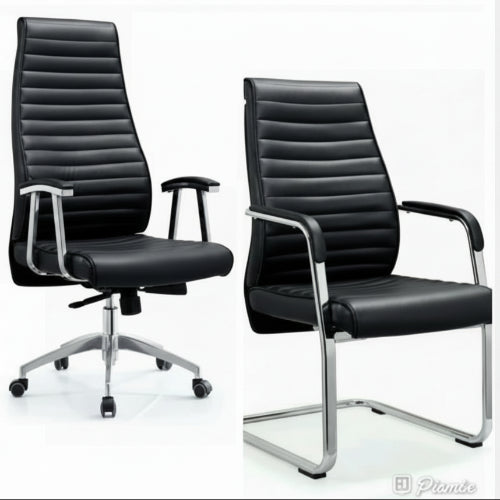 Black Executive Swivel & Visitor Chair - 909A & B @HOG - Home Office Garden Online Marketplace