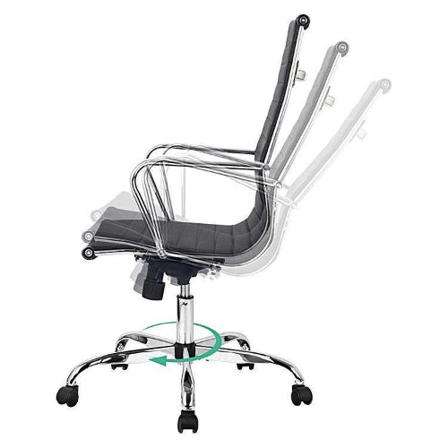 Blaze Black & Chrome High Back Executive Office Chair - LK248A @HOG - Home Office Garden Online Marketplace