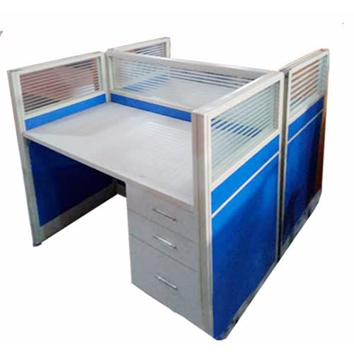 Blue Workstation for 2 Persons @HOG - Home Office Garden Online Marketplace