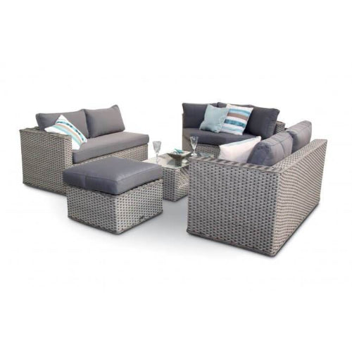 Brantwood Corner Modular Rattan Sofa Set - Brownish Black. @HOG - Home Office Garden Online Marketplace
