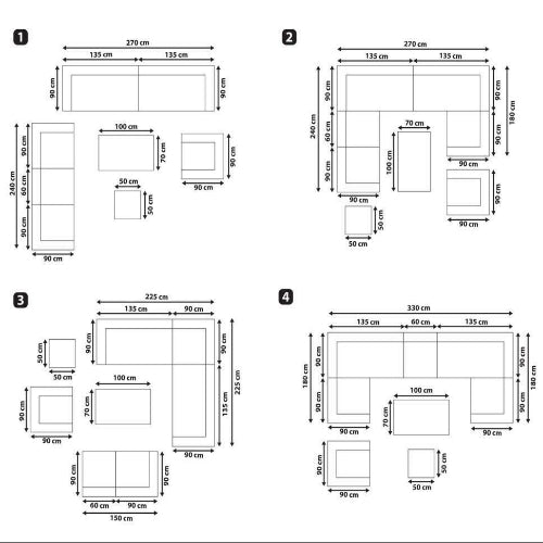 Brown Wicker Rattan Set 8 Seater. @HOG - Home Office Garden Online Marketplace