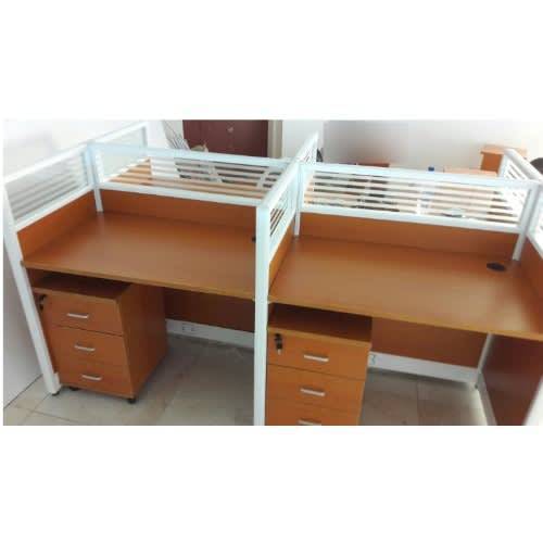 Brown Workstation for 4 Persons @HOG - Home Office Garden Online Marketplace