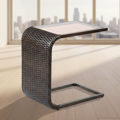 C-Shape Rattan Side Table. @HOG - Home Office Garden Online Marketplace