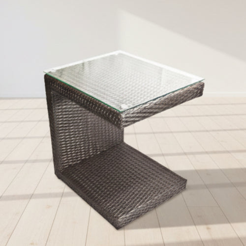 C-Shape Rattan Side Table. @HOG - Home Office Garden Online Marketplace