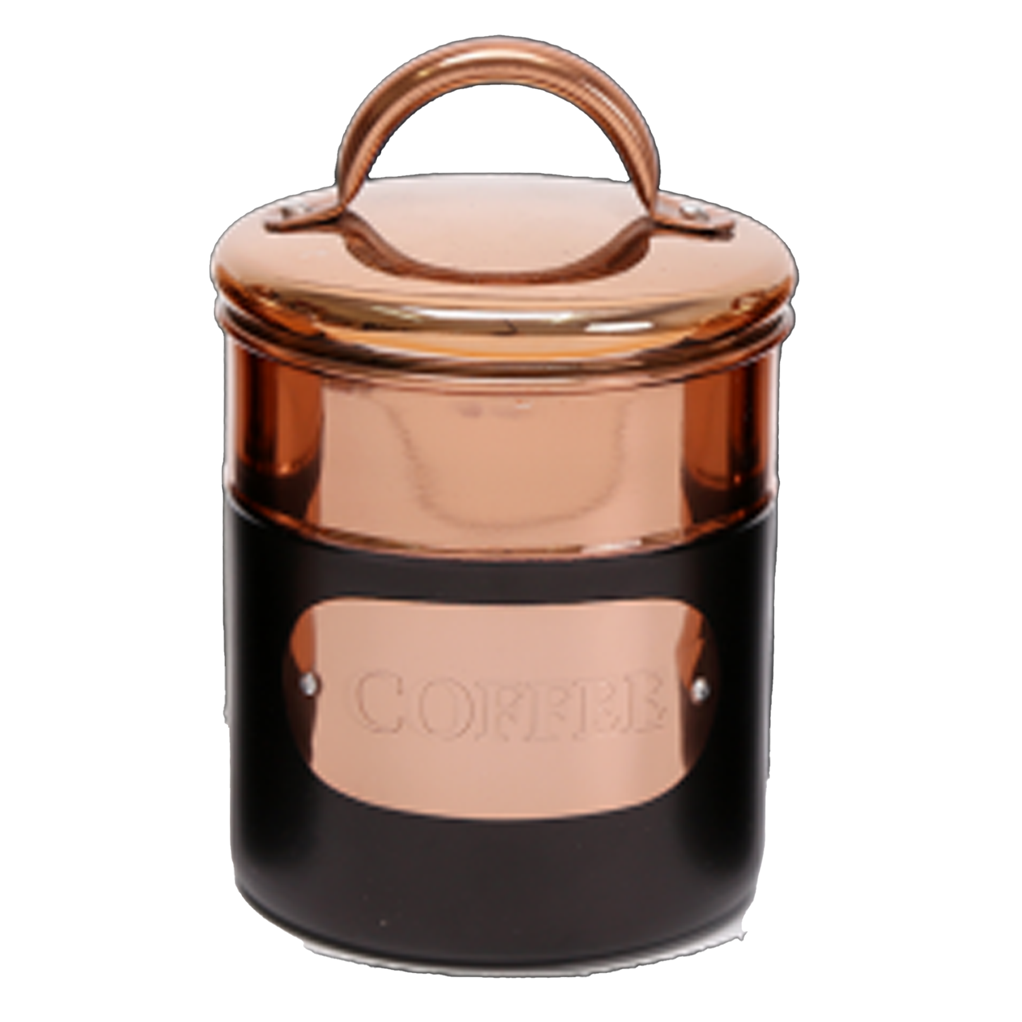Tea Coffee Sugar Black Copper Canister.