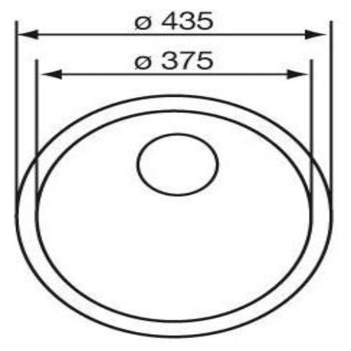 CM 811949XCSSX CINZIA 43.5cm Round Sink. @HOG - Home Office Garden Online Marketplace
