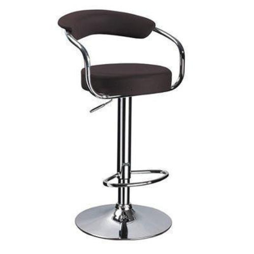 Chrome Bar Stool with Backrest - Black. @HOG - Home Office Garden Online Marketplace