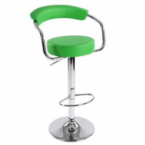 Chrome Bar Stool with Backrest - Green. @HOG - Home Office Garden Online Marketplace