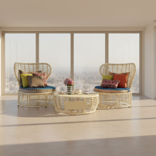 Cream Bakari Chair Set. @HOG - Home Office Garden Online Marketplace