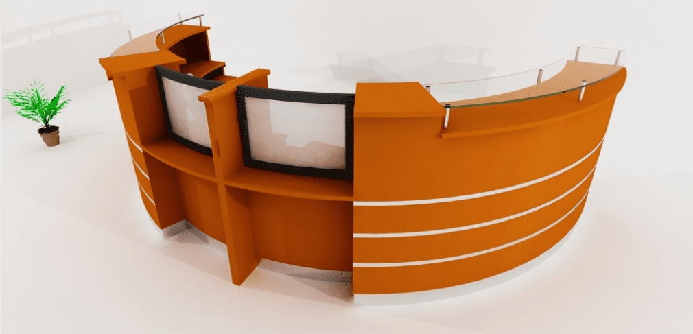 Crescent Reception Desk - 5.4m. @HOG - Home Office Garden Online Marketplace