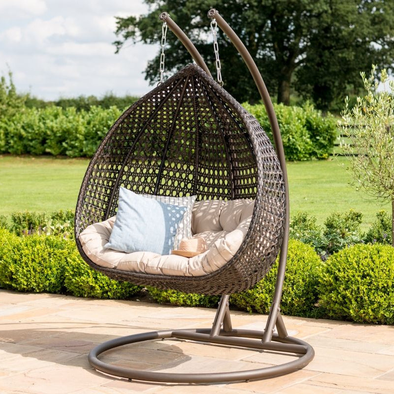 Double Basket Rattan Swing Chair Patio. @HOG - Home Office Garden Online Marketplace