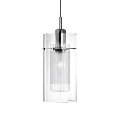 Duo I Pendant - Chrome & Double Glass. @HOG - Home Office Garden Online Marketplace