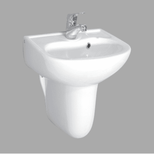 ECE DL Washbasin 45cm with Semi-Pedestal and Fixing Kit. @HOG - Home Office Garden Online Marketplace